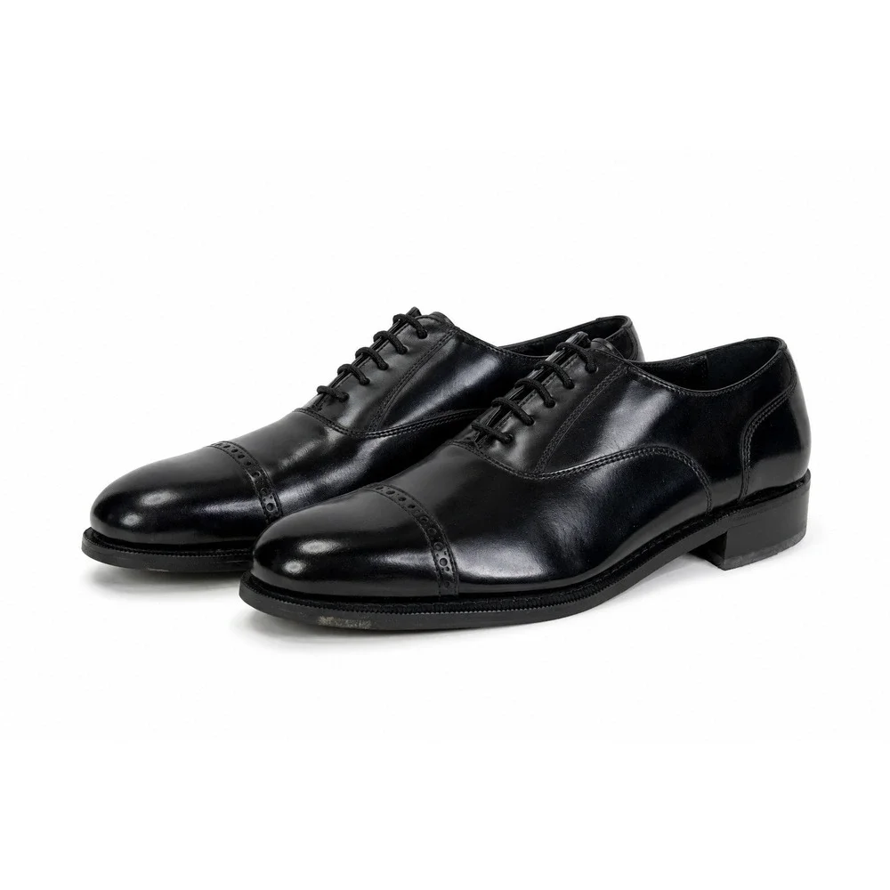 Florsheim Lexington Black Leather Cap Toe Oxford Dress Shoes Mens 8 D 17067-01